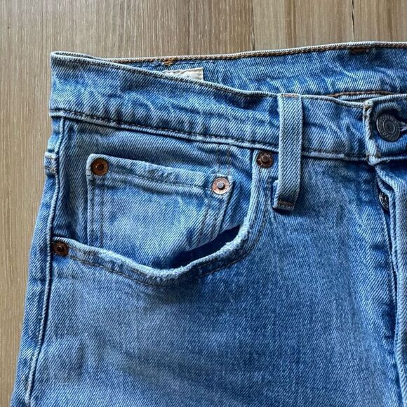 Levi’s Premium Denim 501 Size 27 High Rise Women’s Skinny Blue Jeans Button Fly - Picture 3 of 12